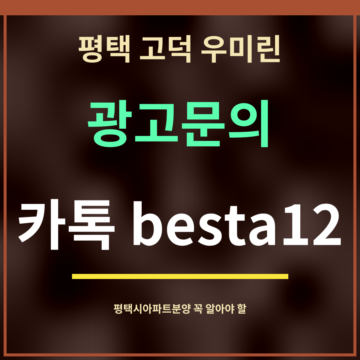 평택 고덕 우미린 · 광고문의 · 카톡 besta12